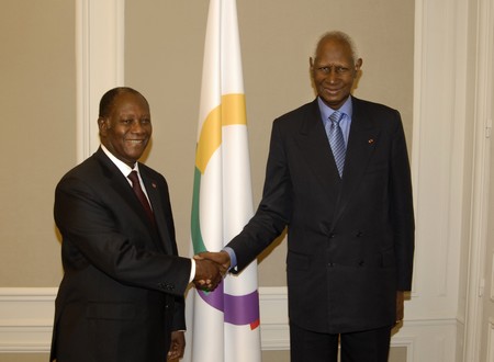 Abdou Diouf s’entretient avec le Président de la République de Côte d’Ivoire